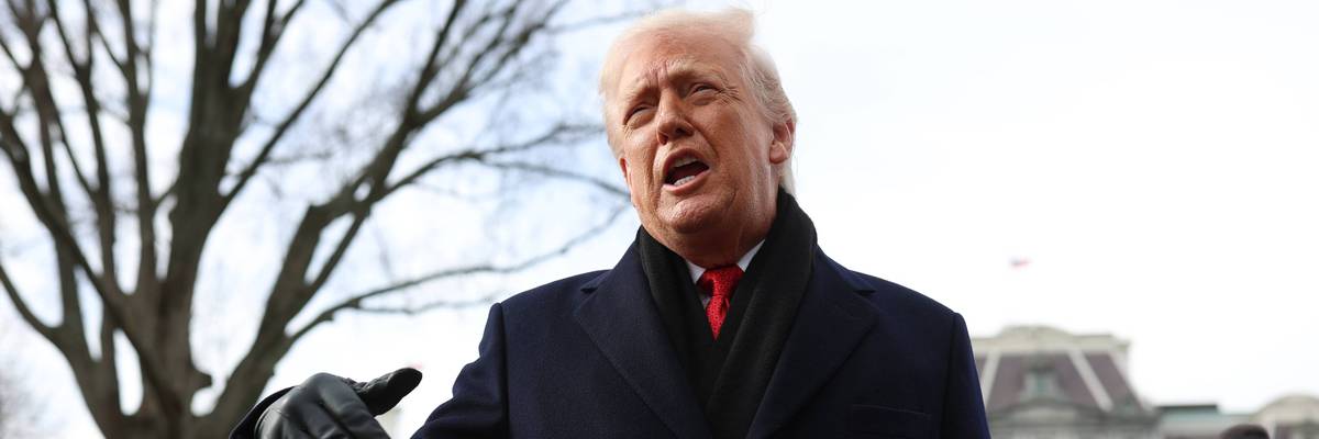 President Trump Departs White House En Route To Florida For The Weekend