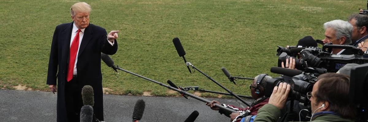 President Trump Departs White House En Route To Palm Beach, Florida