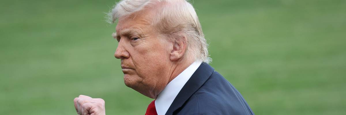 President Trump Departs White House For New York