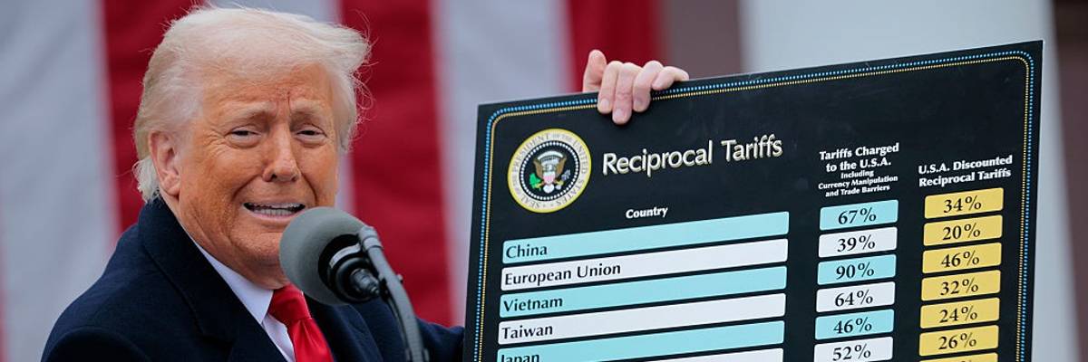 President Trump Holds "Make America Wealthy Again Event" In White House Rose Garden