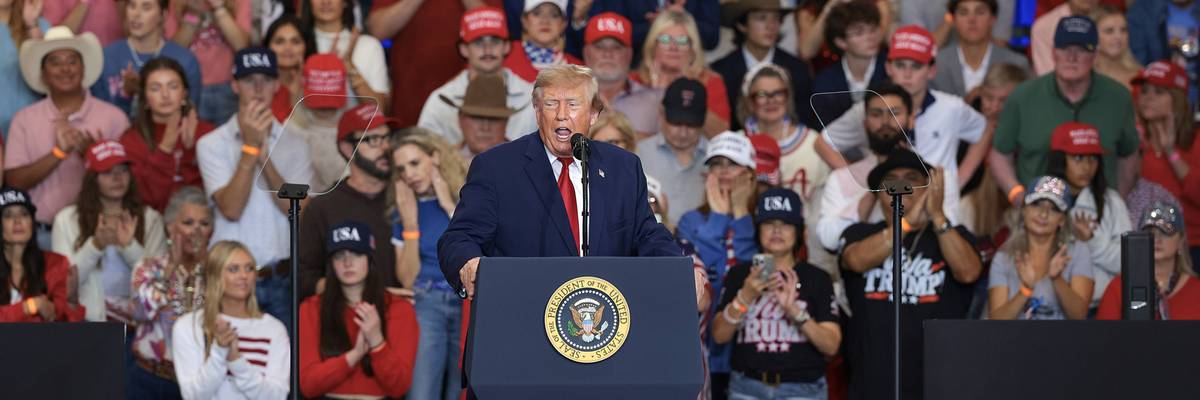 President Trump Holds Midterm Campaign Rallies In Texas