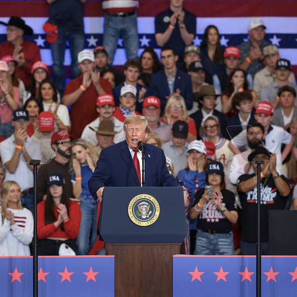 President Trump Holds Midterm Campaign Rallies In Texas
