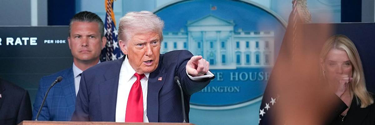 President Trump Holds Press Conference At The White House