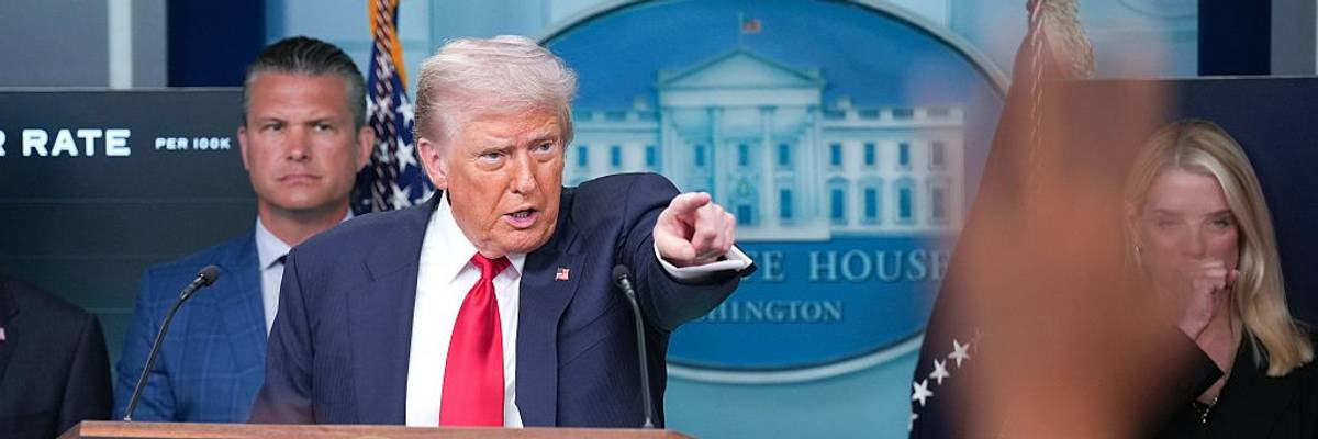 President Trump Holds Press Conference At The White House