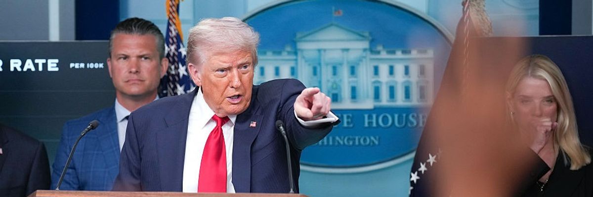 President Trump Holds Press Conference At The White House