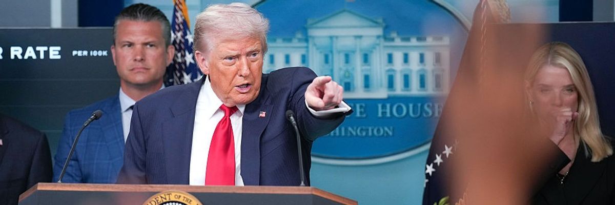 President Trump Holds Press Conference At The White House