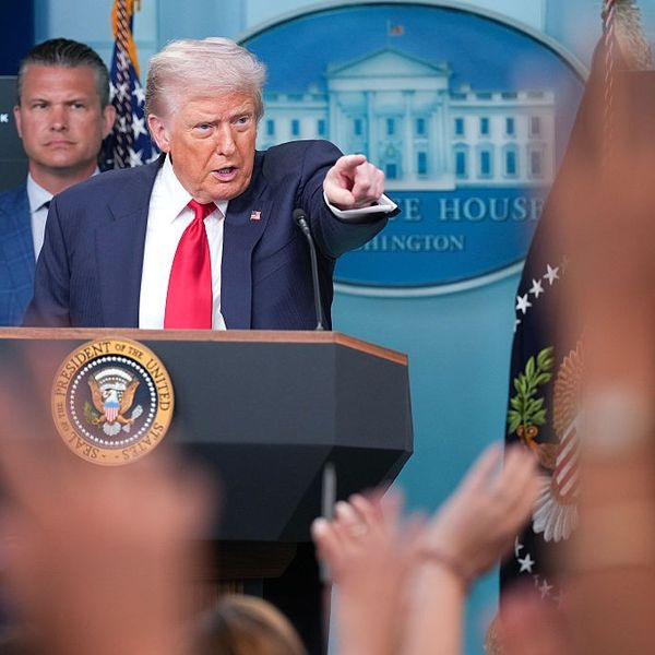 President Trump Holds Press Conference At The White House