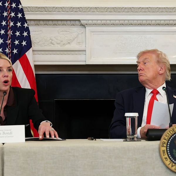 President Trump Holds Roundtable Discussion At The White House On Antifa