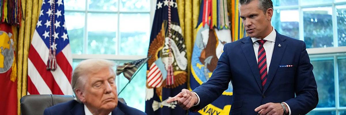 President Trump Makes An Announcement And Signs Executive Order From The Oval Office