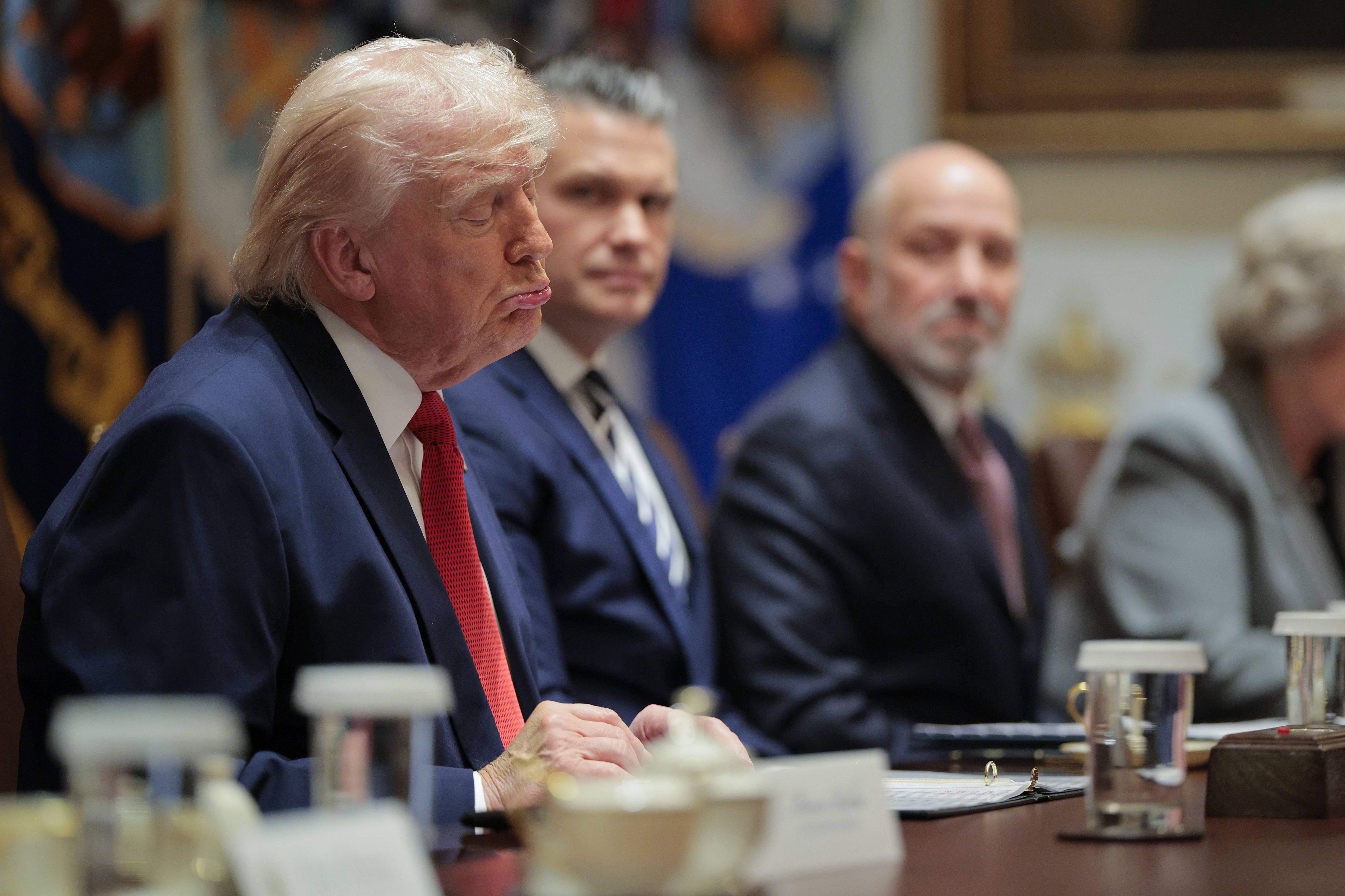 President Trump Meets With His Cabinet At The White House