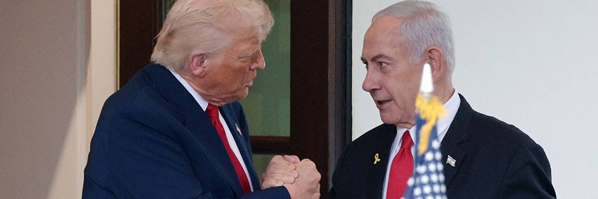 President Trump Meets With Visiting Israeli PM Netanyahu At The White House