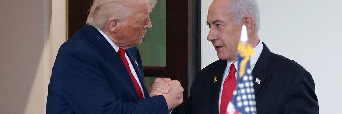 President Trump Meets With Visiting Israeli PM Netanyahu At The White House