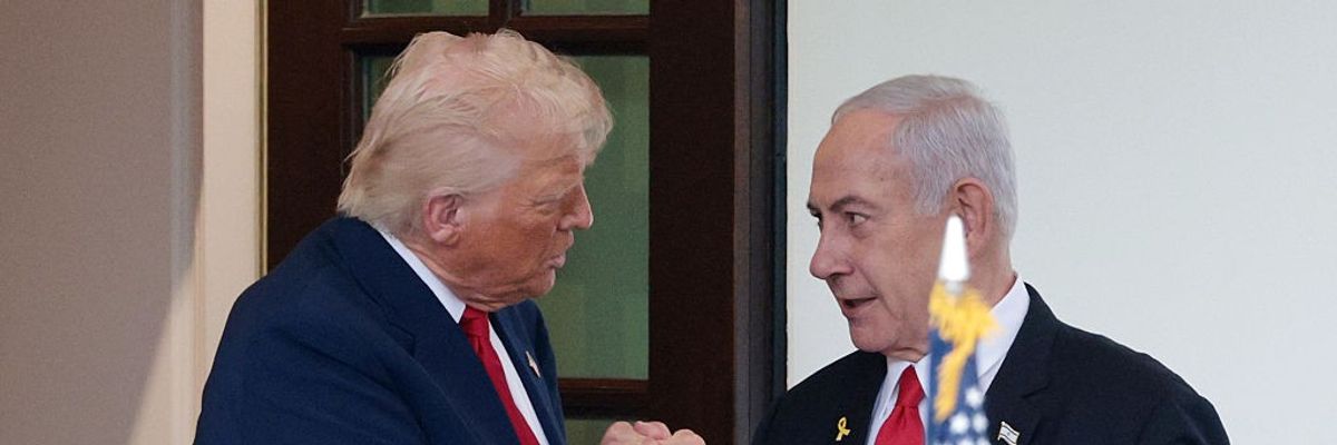 President Trump Meets With Visiting Israeli PM Netanyahu At The White House