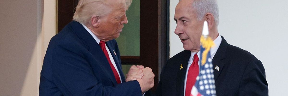 President Trump Meets With Visiting Israeli PM Netanyahu At The White House