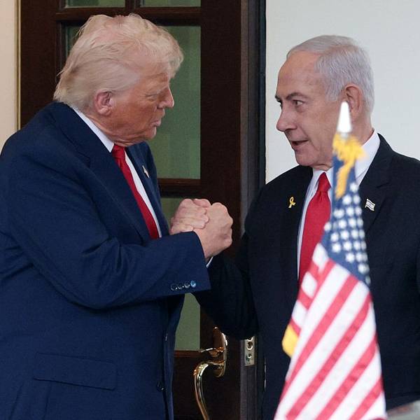 President Trump Meets With Visiting Israeli PM Netanyahu At The White House