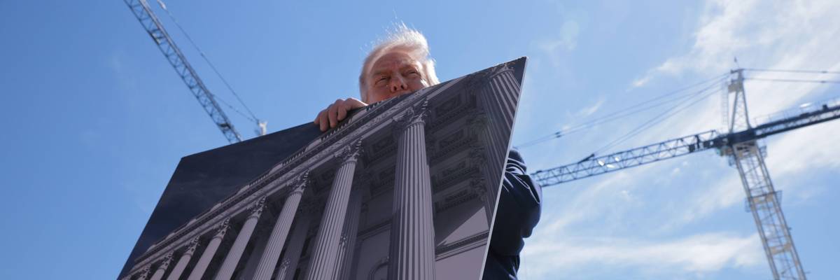 President Trump Shows White House Press Corps The Continuing Ballroom Construction
