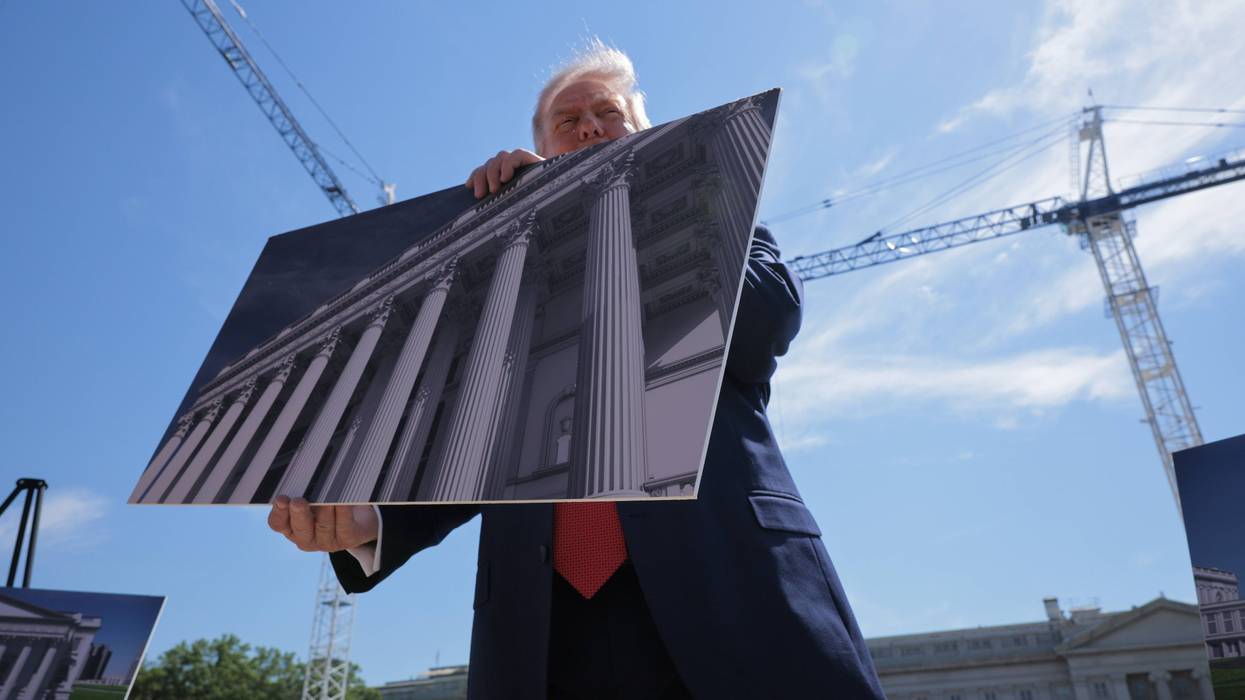 President Trump Shows White House Press Corps The Continuing Ballroom Construction