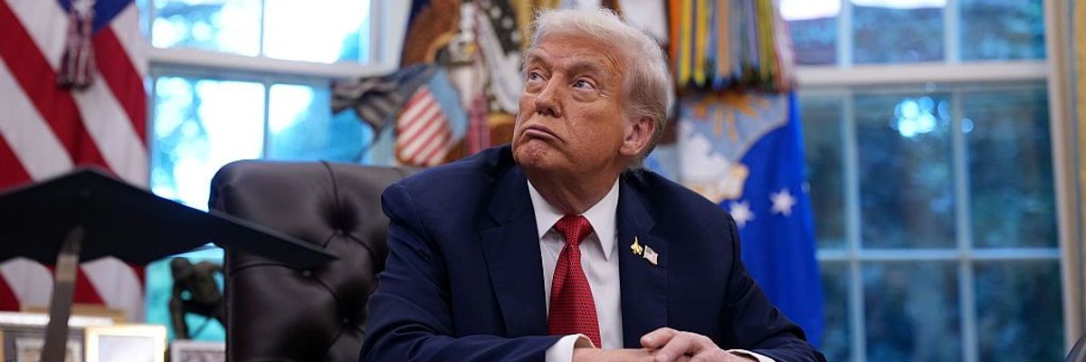 President Trump Signs Executive Order In The Oval Office