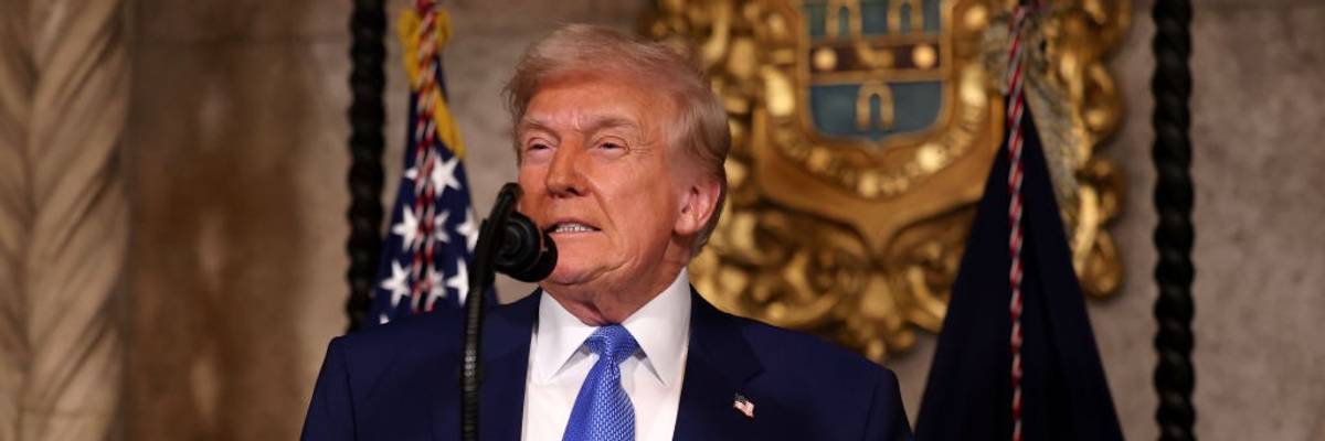 President Trump Signs Executive Orders At Mar-a-Lago In Palm Beach, Florida