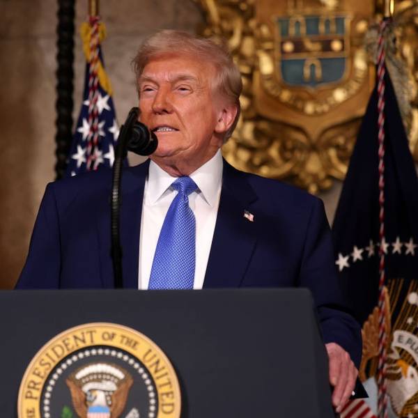 President Trump Signs Executive Orders At Mar-a-Lago In Palm Beach, Florida