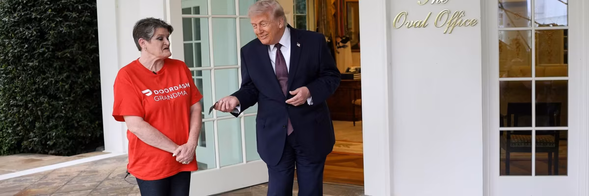 President Trump Speaks To Press Outside The Oval Office