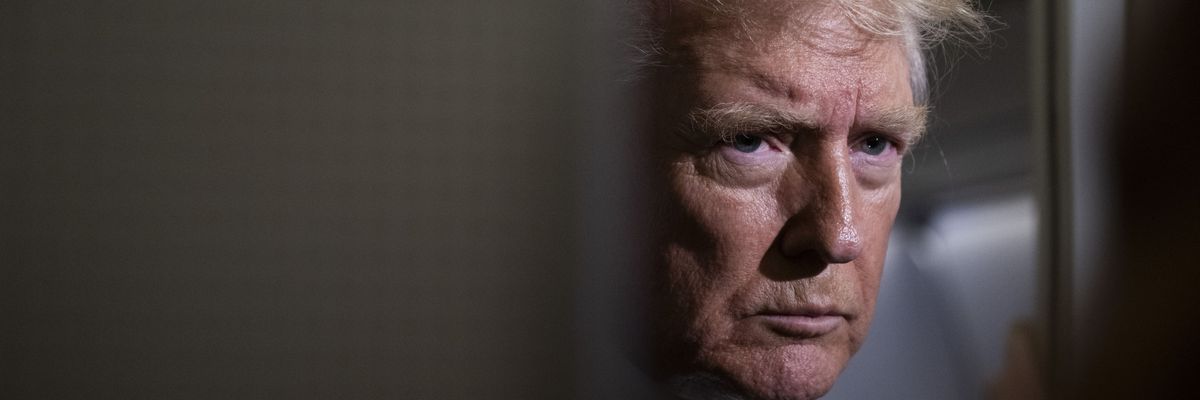 President Trump Spends Weekend At Mar-A-Lago Estate In Florida