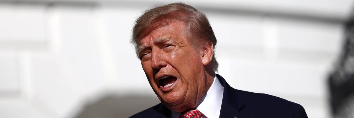 President Trump Travels To Kansas For A Campaign Rally