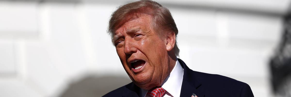 President Trump Travels To Kansas For A Campaign Rally