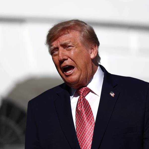 President Trump Travels To Kansas For A Campaign Rally