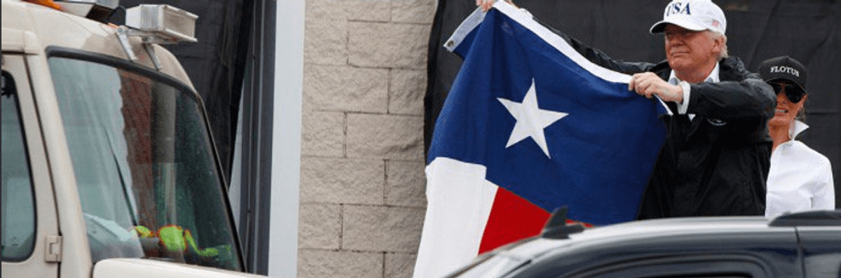 No Mention of the Victims, But 'What a Turnout!' Trump Declares in Texas