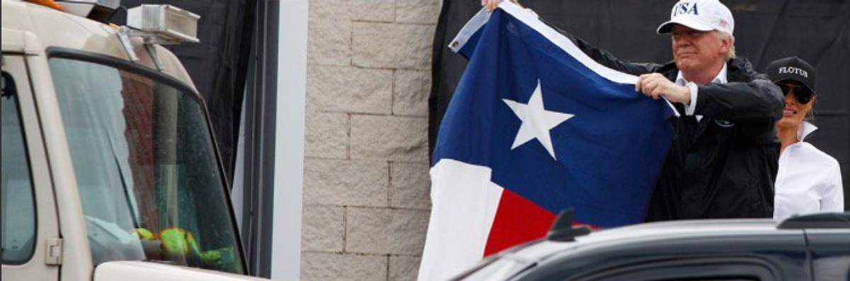 No Mention of the Victims, But 'What a Turnout!' Trump Declares in Texas