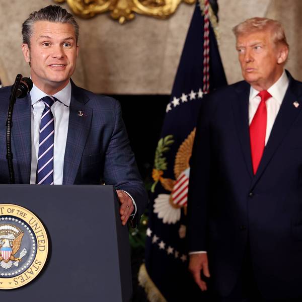 President Trump, With Secretaries Of Navy And War, Makes An Announcement From His Mar-a-Lago Resort In Florida