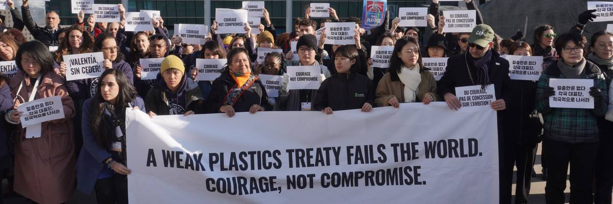 Press conference for plastics treaty.