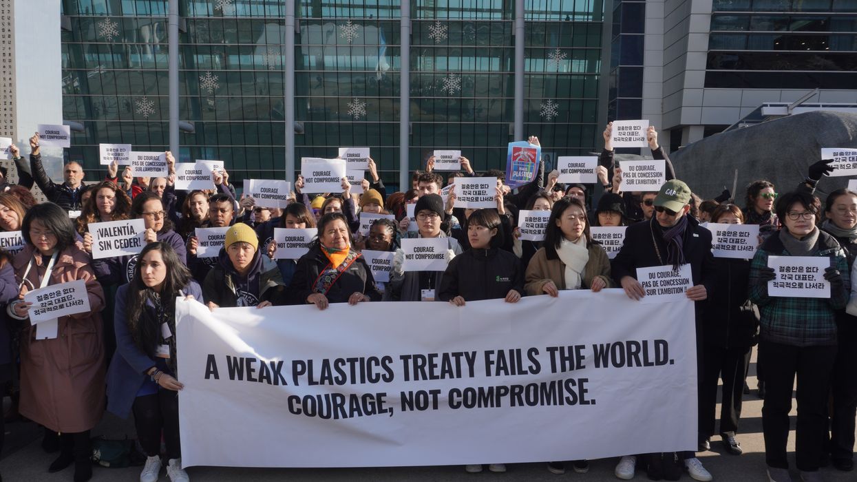 Press conference for plastics treaty.