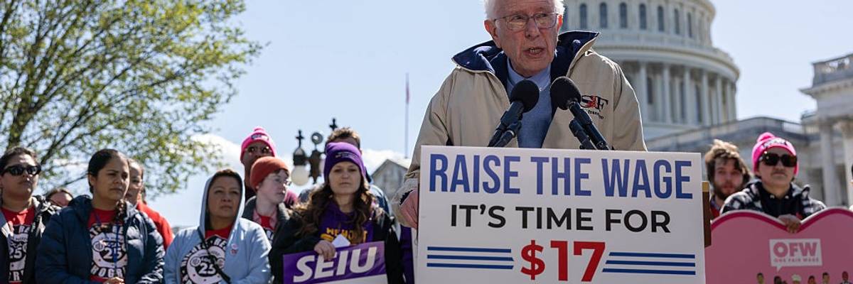 Press Conference To Reintroduce The Raise The Wage Act