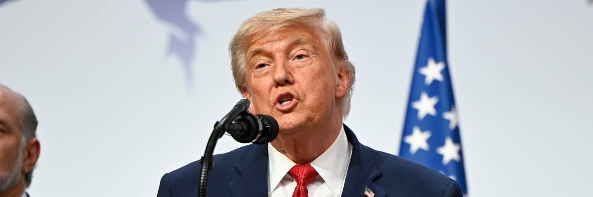 Press Conference Trump Macron G7 Evian 2026 France
