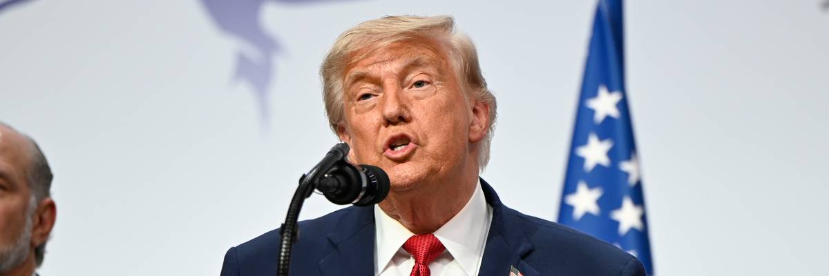 Press Conference Trump Macron G7 Evian 2026 France