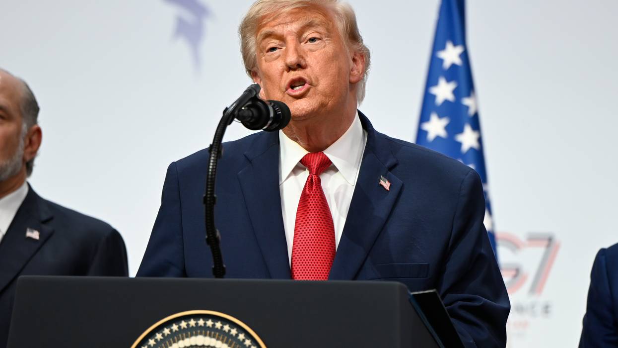 Press Conference Trump Macron G7 Evian 2026 France
