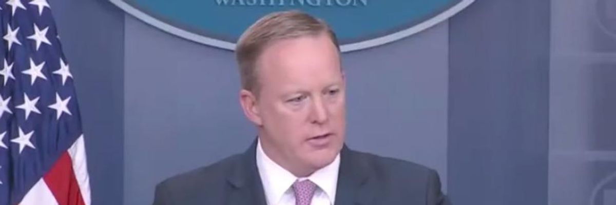 "Nothing Further to Add": Spicer Shuts Down Questions on Trump's Tapes Tweet