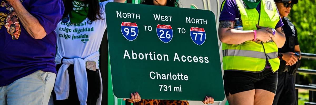 Pro-abortion rights activists participate in the "Rally for Our Freedom"