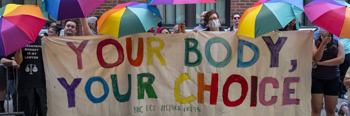 Pro-abortion rights protesters Confront Anti-Abortion Activists
