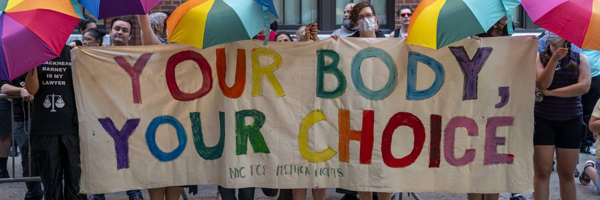 Pro-abortion rights protesters Confront Anti-Abortion Activists