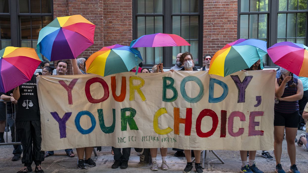 Pro-abortion rights protesters Confront Anti-Abortion Activists