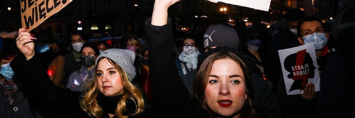 Pro-choice protest in Poland