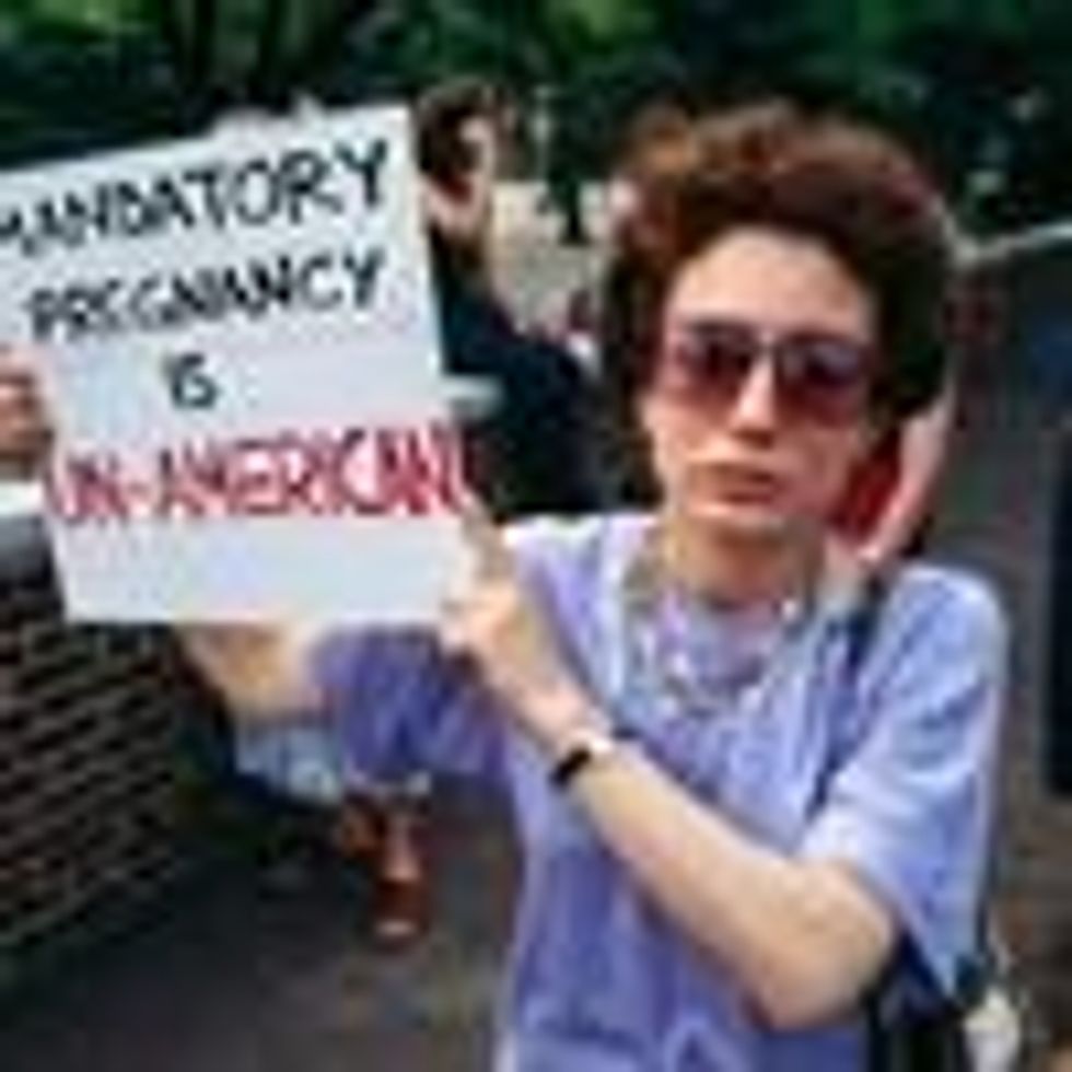 Pro-choice protester