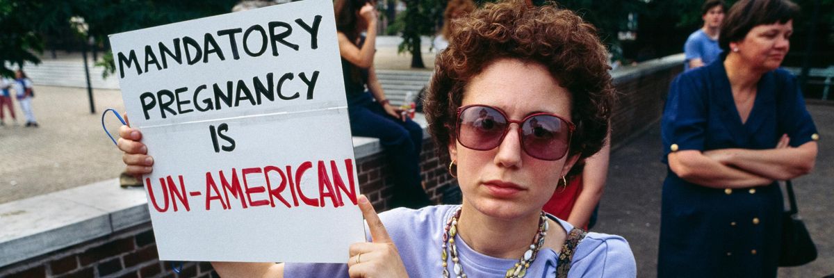 Pro-choice protester