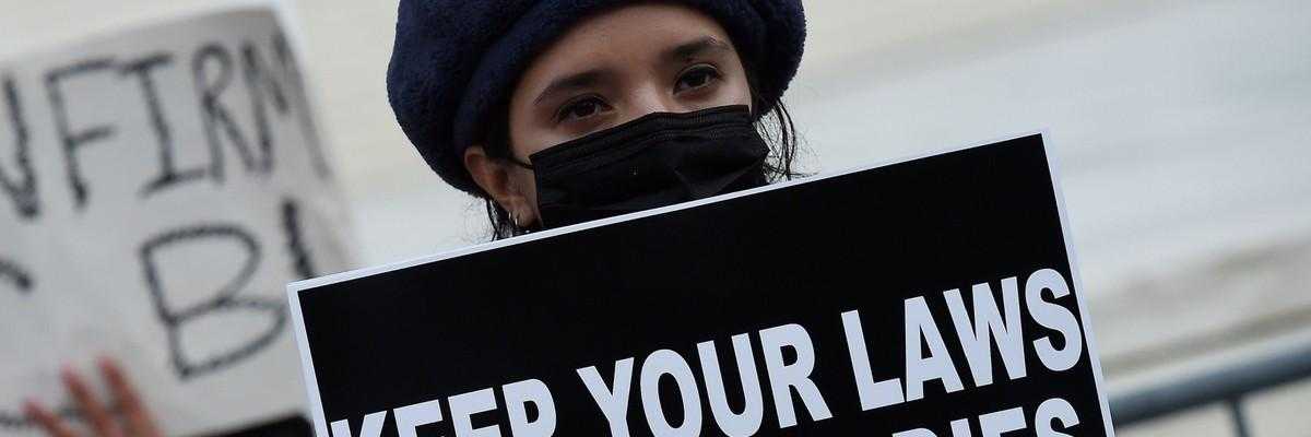 pro-choice protester