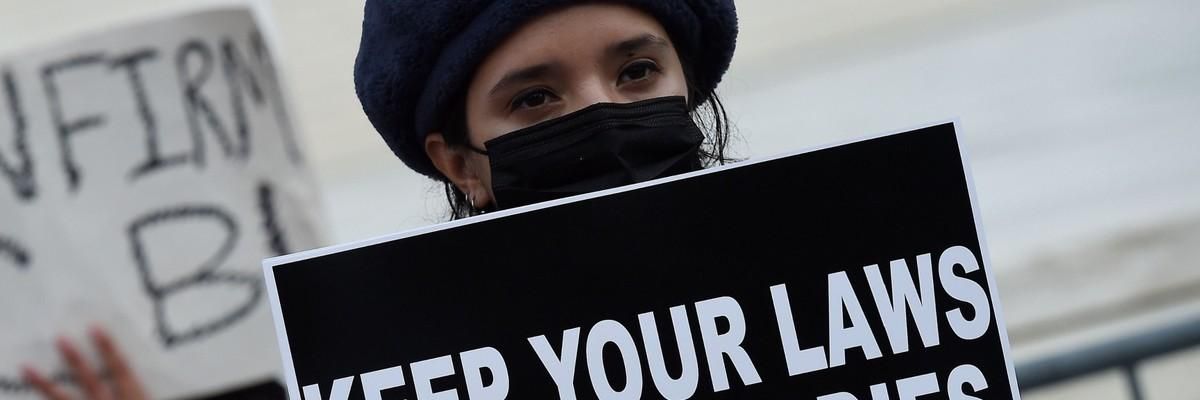 pro-choice protester