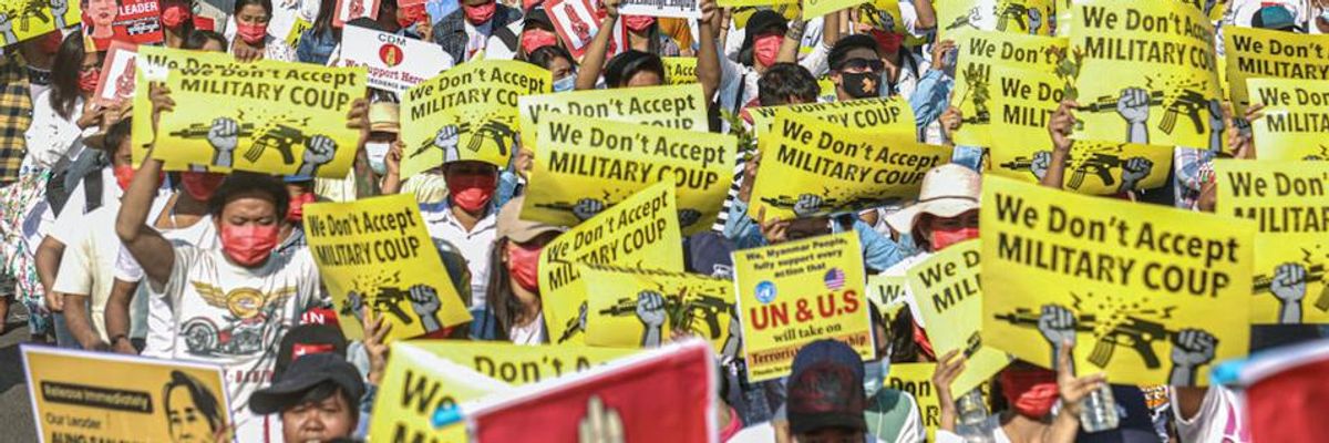 'Fight Until We Win': Despite Threat of Deadly Force, Hundreds of Thousands Continue Protests Against Myanmar Coup