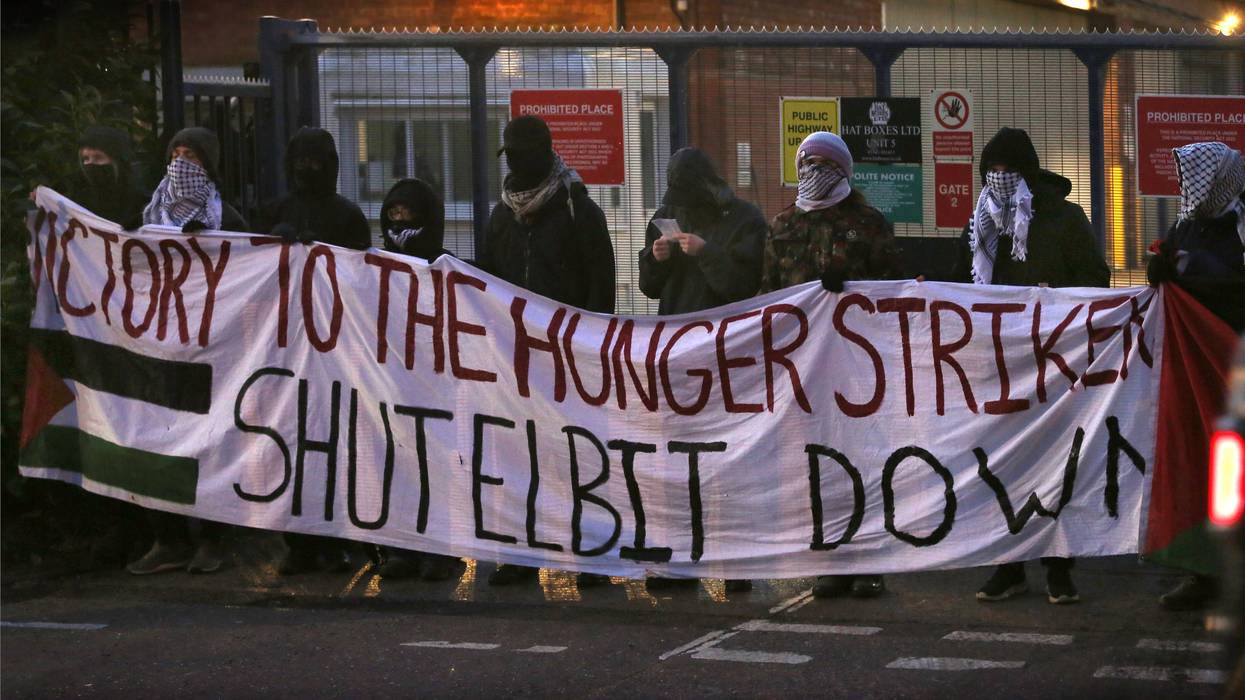 Pro-Palestine Activists Protest At Elbit Systems in Shenstone
